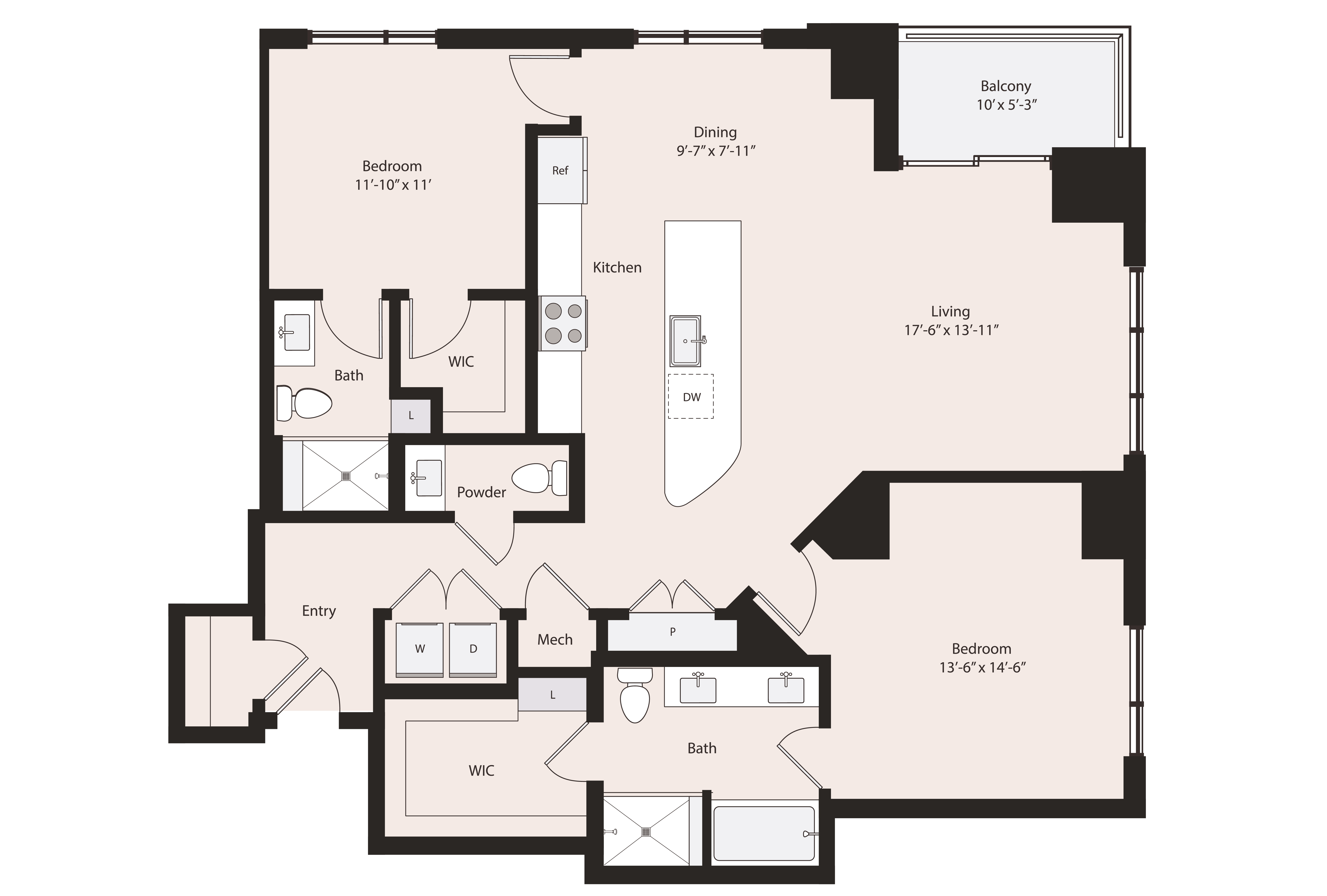 Floor plan layout diagram for B3-1